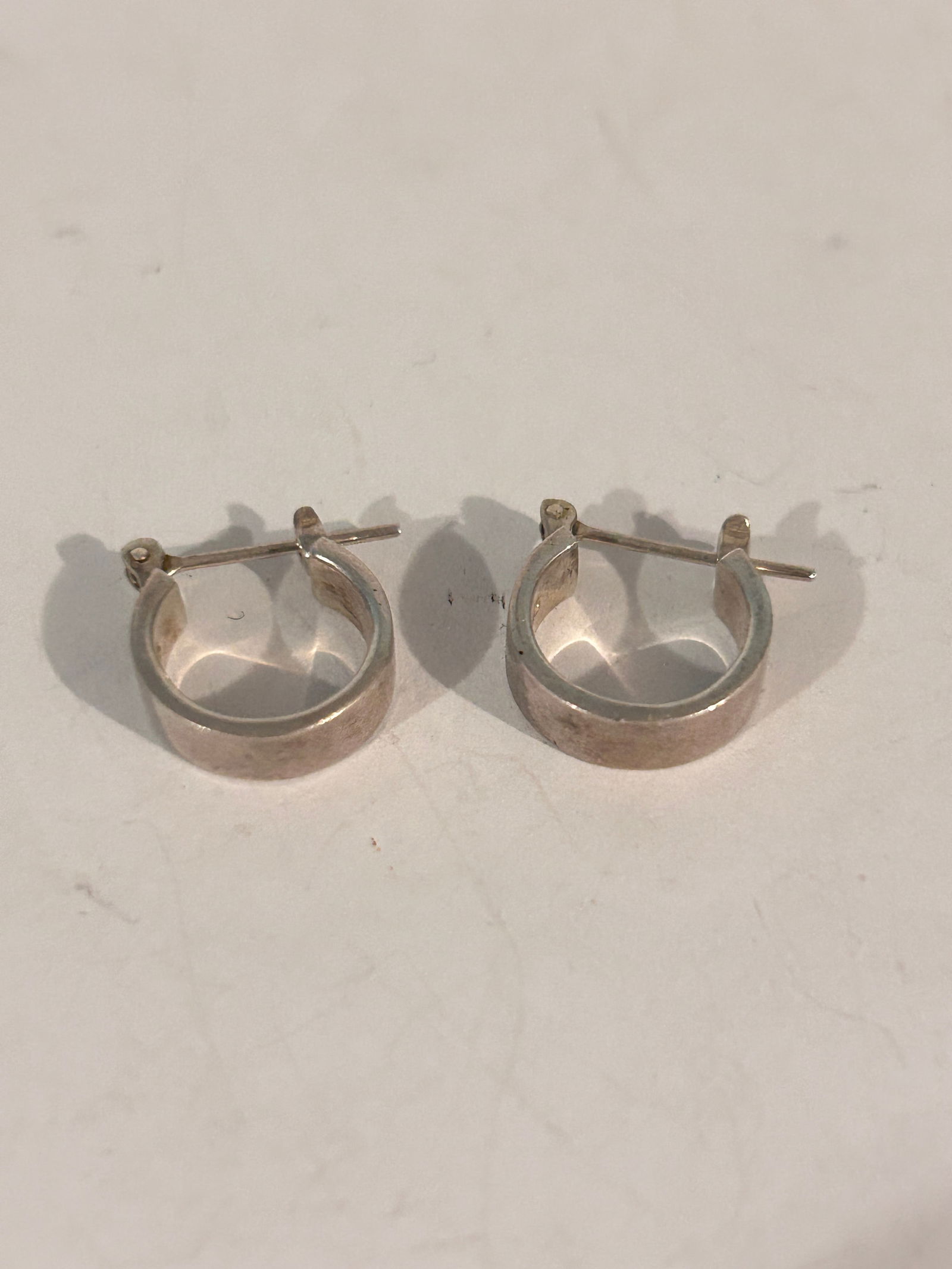 Vintage Sterling Silver mini hoop Earrings (1 of 4)
