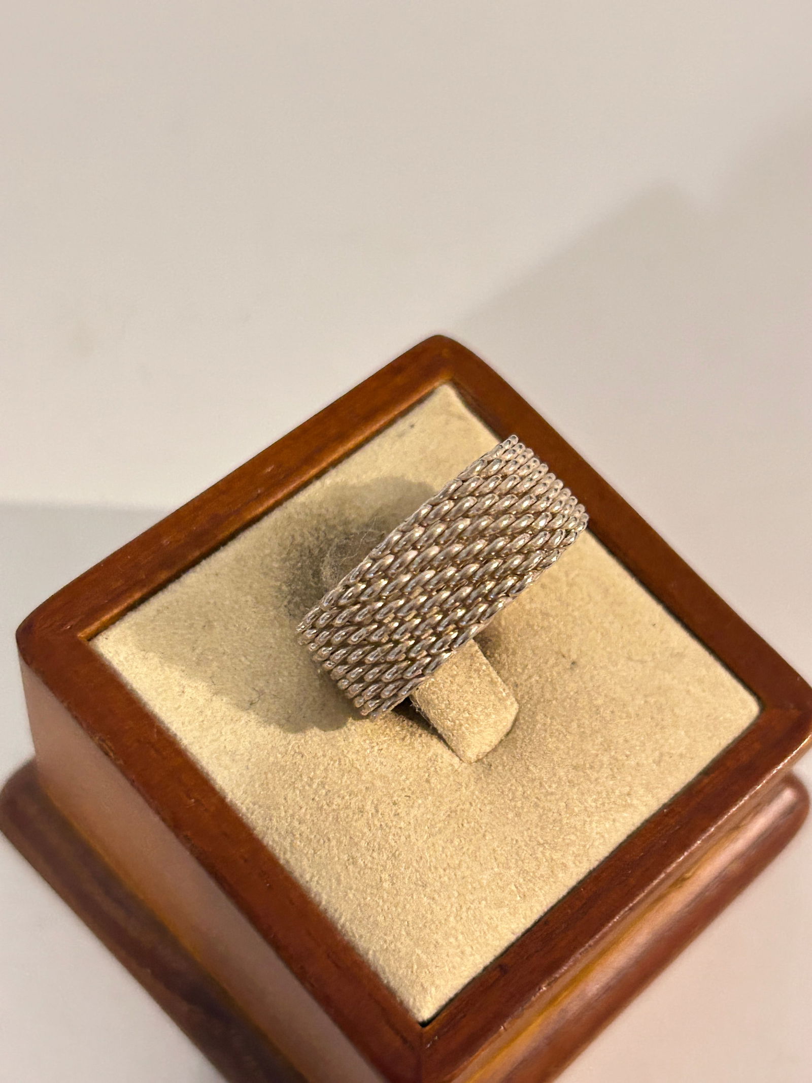 Tiffany & Co. Sterling Silver Somerset Ring, Flexible, Woven 7": Tiffany & Co. Sterling Silver Somerset Ring, Flexible, Woven 7" Please view all photos as they are part of the description and condition of this Item, Feel free to contact me with questions or picture