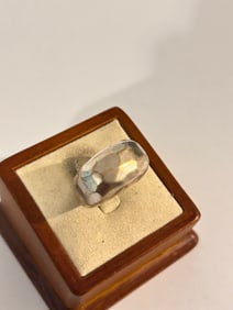 Vintage Sterling Silver Thailand Modernist Ring sz 6