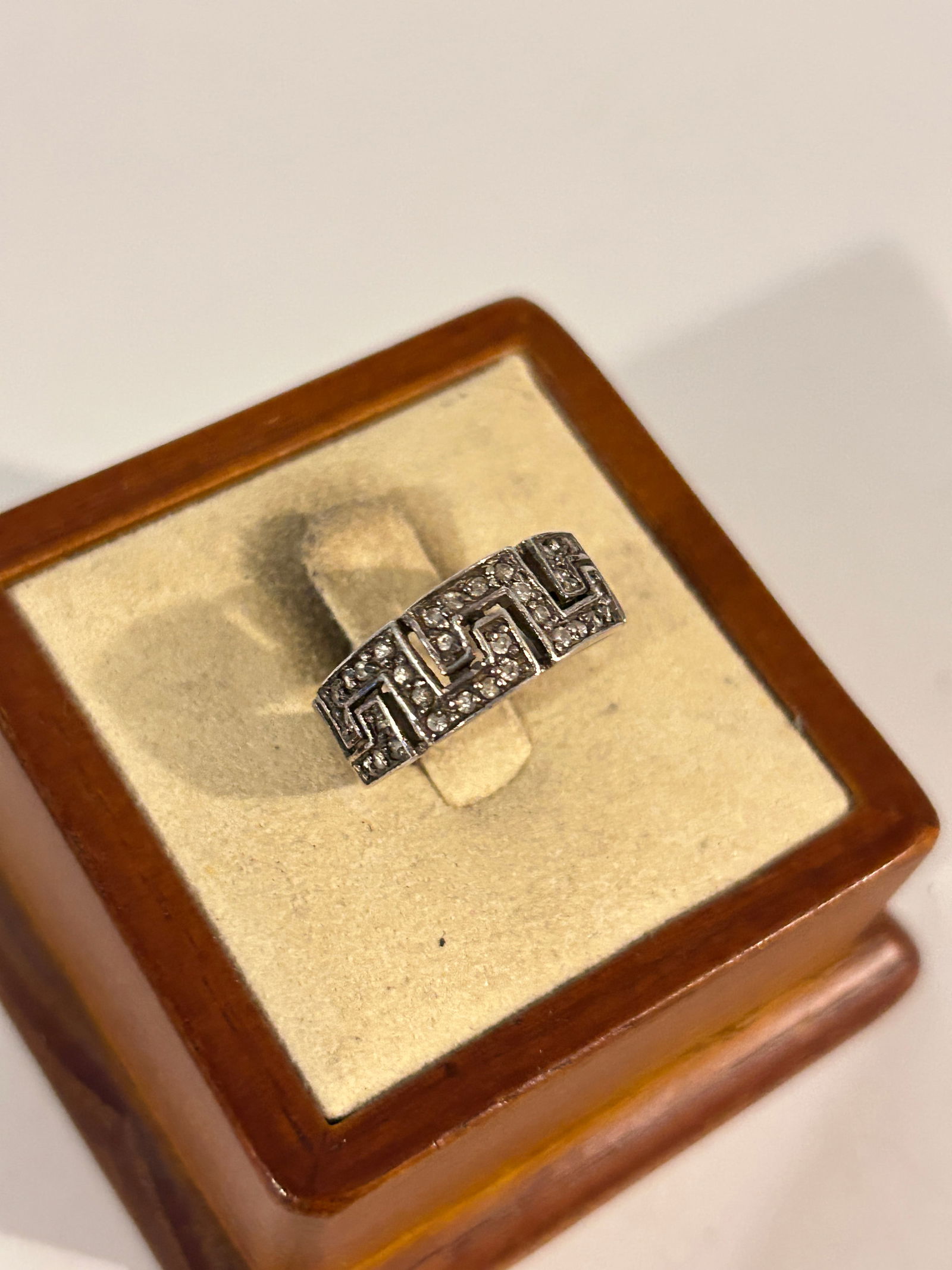 Vintage Sterling Silver marcasite Ring sz 8 (1 of 5)