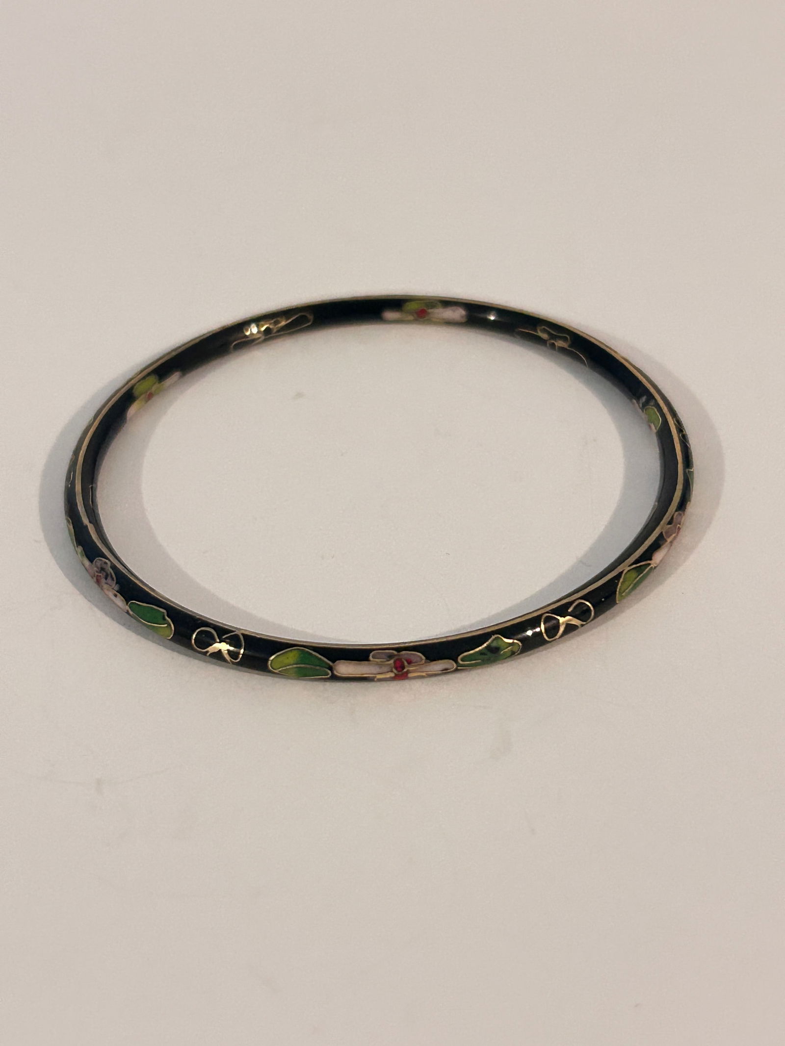 Vintage Cloisonne Bangle Bracelet 7.75 In (1 of 4)