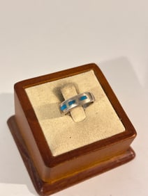 Vintage Sterling Silver Modernist Ring sz 7