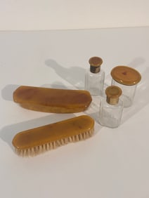 vintage celluloid dresser set