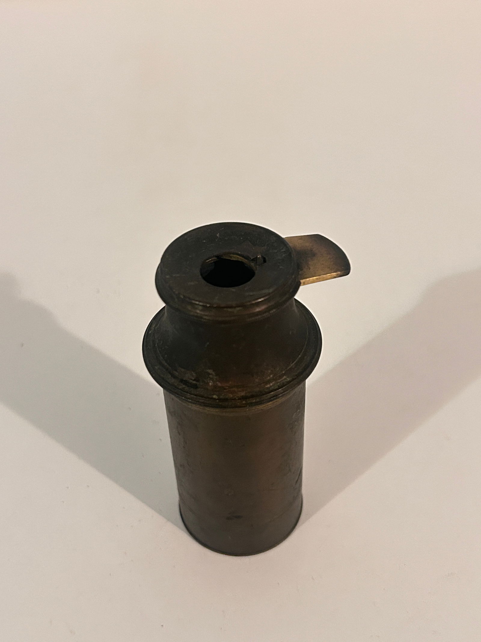 antique brass telescope single-draw made by J.P. Cutts Sutton and Son. (1 of 4)