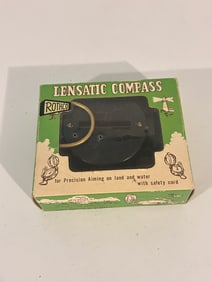 Lensatic Compass With Box Excellent Condition & Box