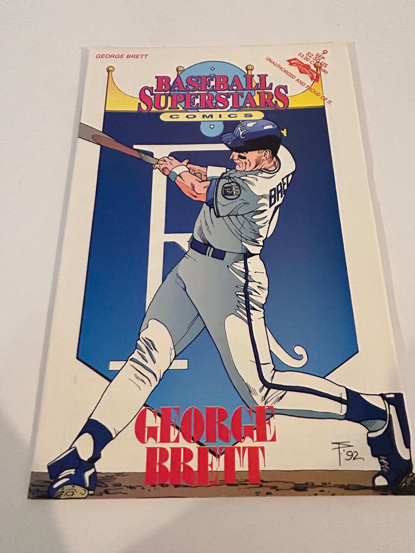 Vintage Comic Book George Brett # 9: Vintage Comic Book George Brett # 9 Please view all photos as they are part of the description and condition of this Item, Feel free to contact me with questions or picture requests! Used Item AS IS