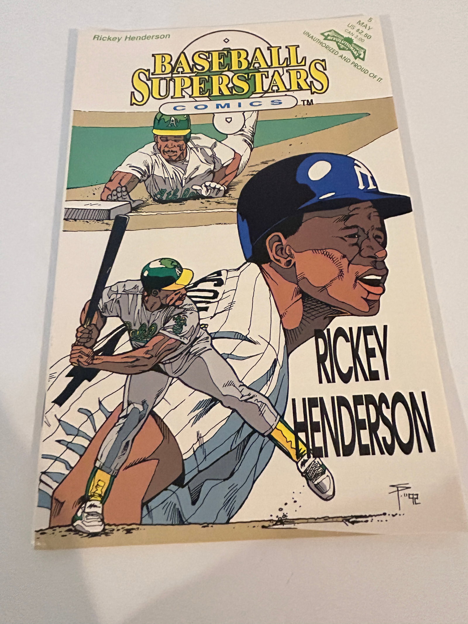 Vintage Comic Book Rickey Henderson # 5: Vintage Comic Book Rickey Henderson # 5 Please view all photos as they are part of the description and condition of this Item, Feel free to contact me with questions or picture requests! Used Item AS 