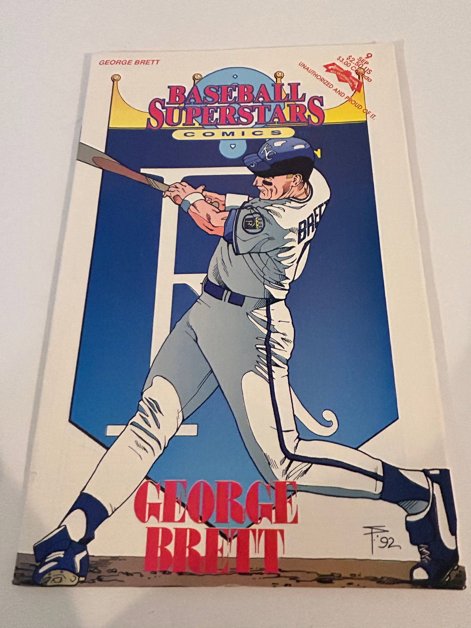 Vintage Comic Book George Brett # 9: Vintage Comic Book George Brett # 9 Please view all photos as they are part of the description and condition of this Item, Feel free to contact me with questions or picture requests! Used Item AS IS