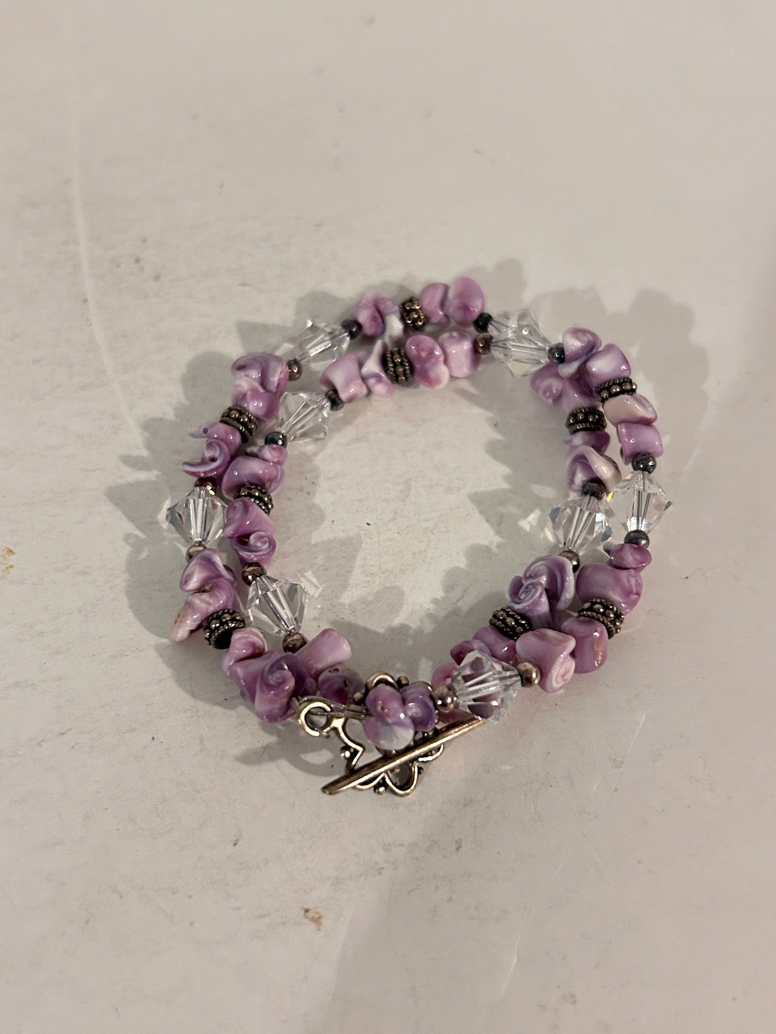 Vintage  Sterling Silver Swarovski Crystal Bracelet 7" (1 of 4)