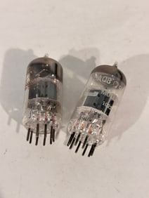 Vintage Lot of 2 Mixed 6AQ8 Tubes