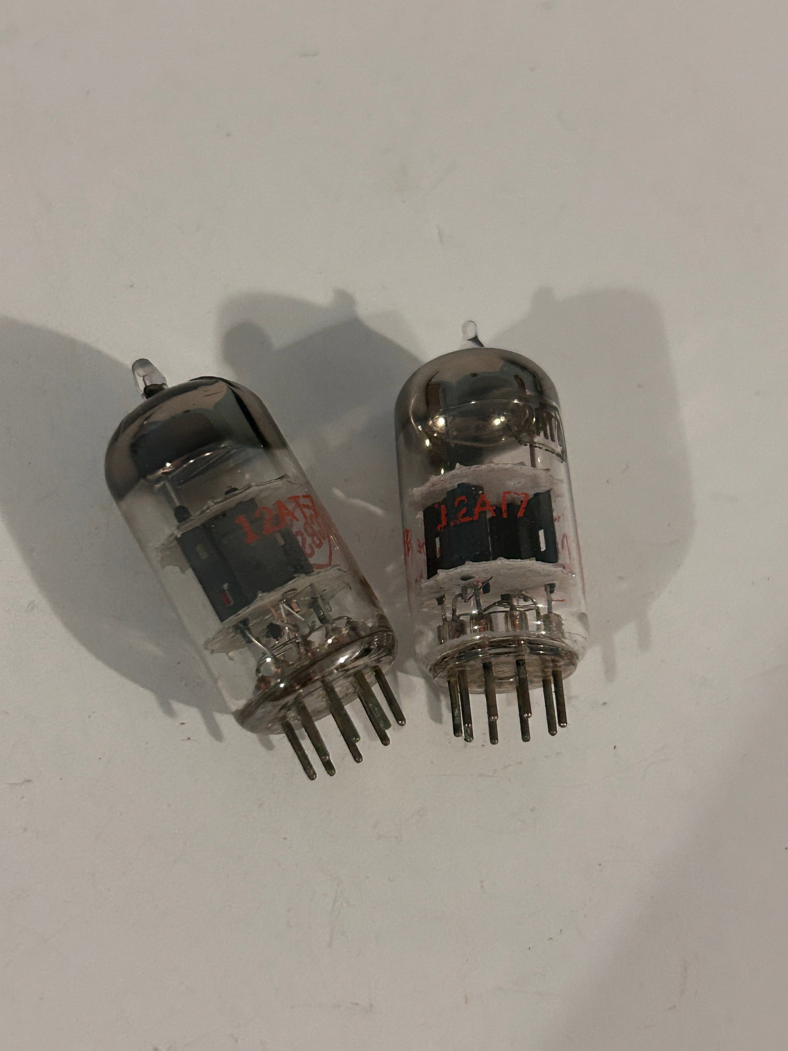 12AT7 Vacuum Tube Pair CBS: 12AT7 Vacuum Tube Pair CBS Please view all photos as they are part of the description and condition of this Item, Feel free to contact me with questions or picture requests! Used Item AS IS