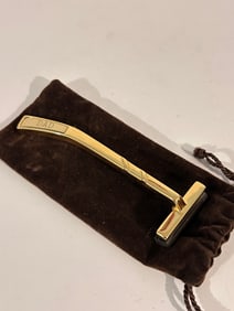 Vintage Solid Polished Brass Razor engraved Dad