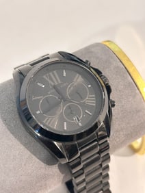 New Michael Kors MK5550 Bradshaw All Black Chronograph 42mm Unisex Wrist Watch