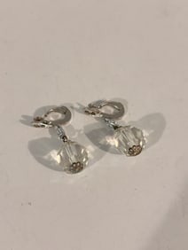 Vintage Sterling Silver crystal Earrings