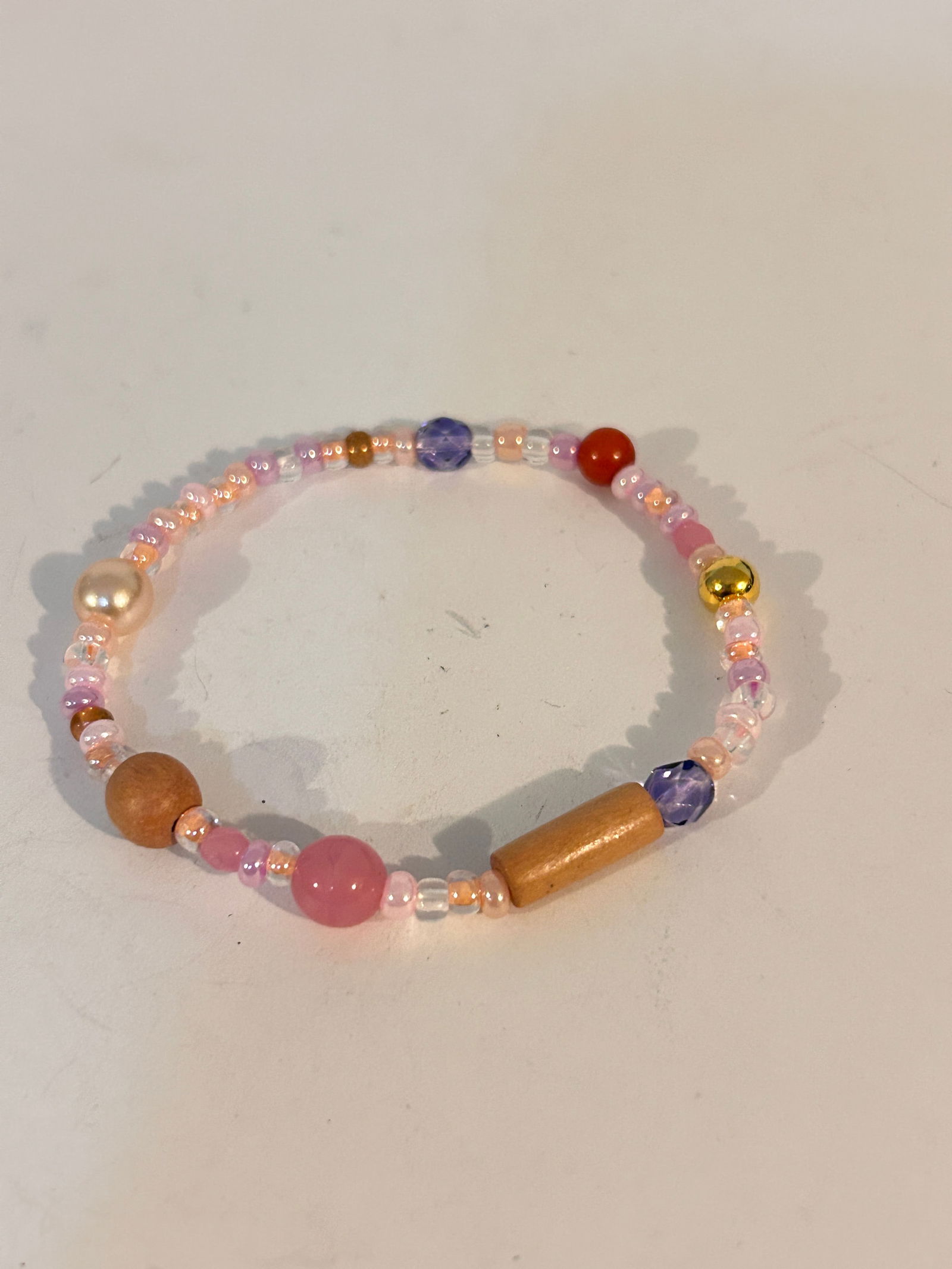 Joan Rivers Pink Multi Bead Stretch Bracelet (1 of 4)