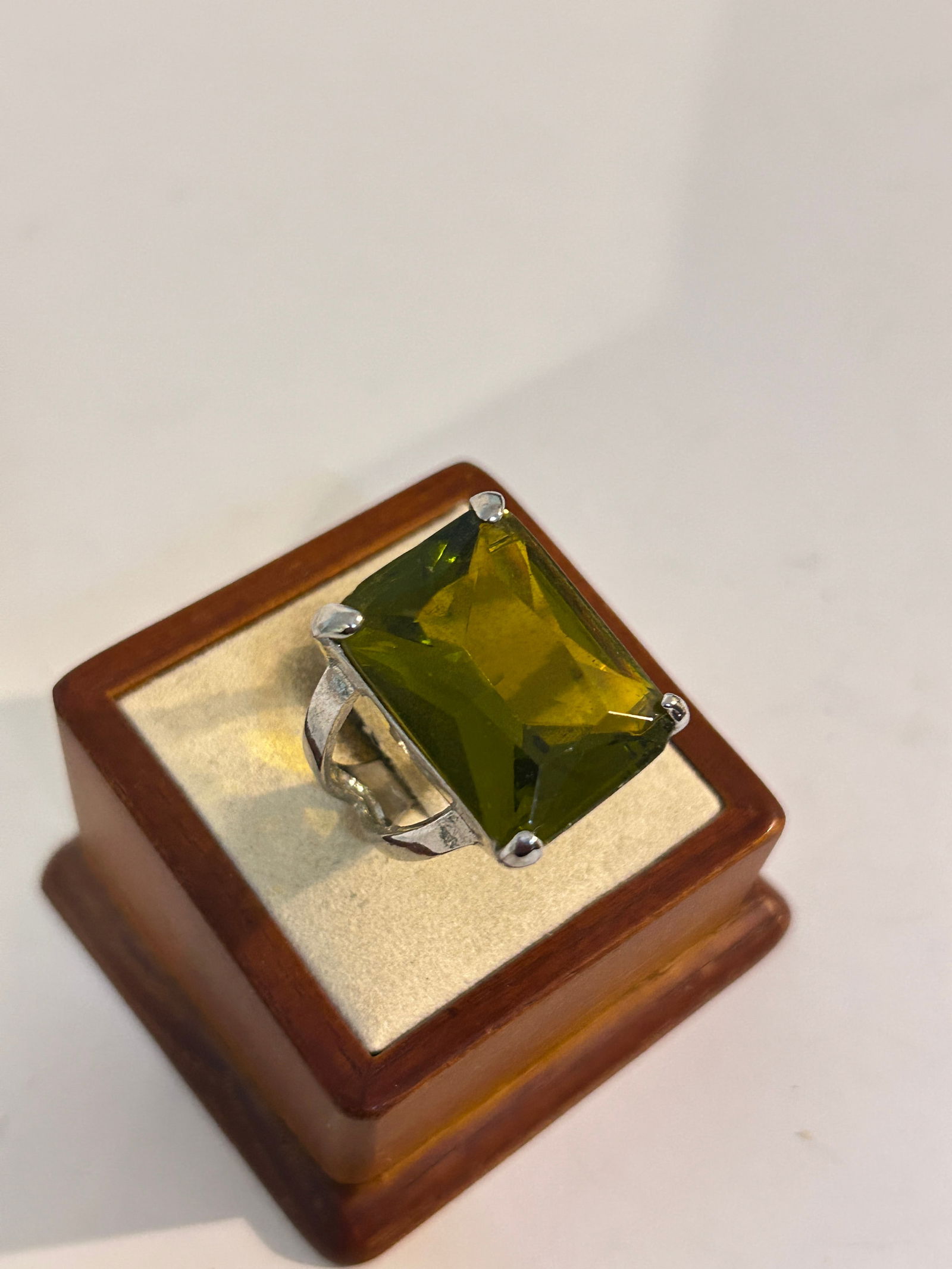 Vintage large Glass Custom Ring sz 9 (1 of 5)