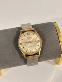 Nice Vintage Chromatic 17 Jewels Calendar Deco Mens Wrist Watch - Running