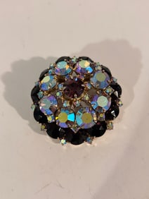 Vintage Aurora Borealis Unsigned Brooch nice