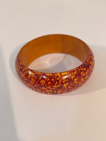 Vintage Orange Bracelet 7"