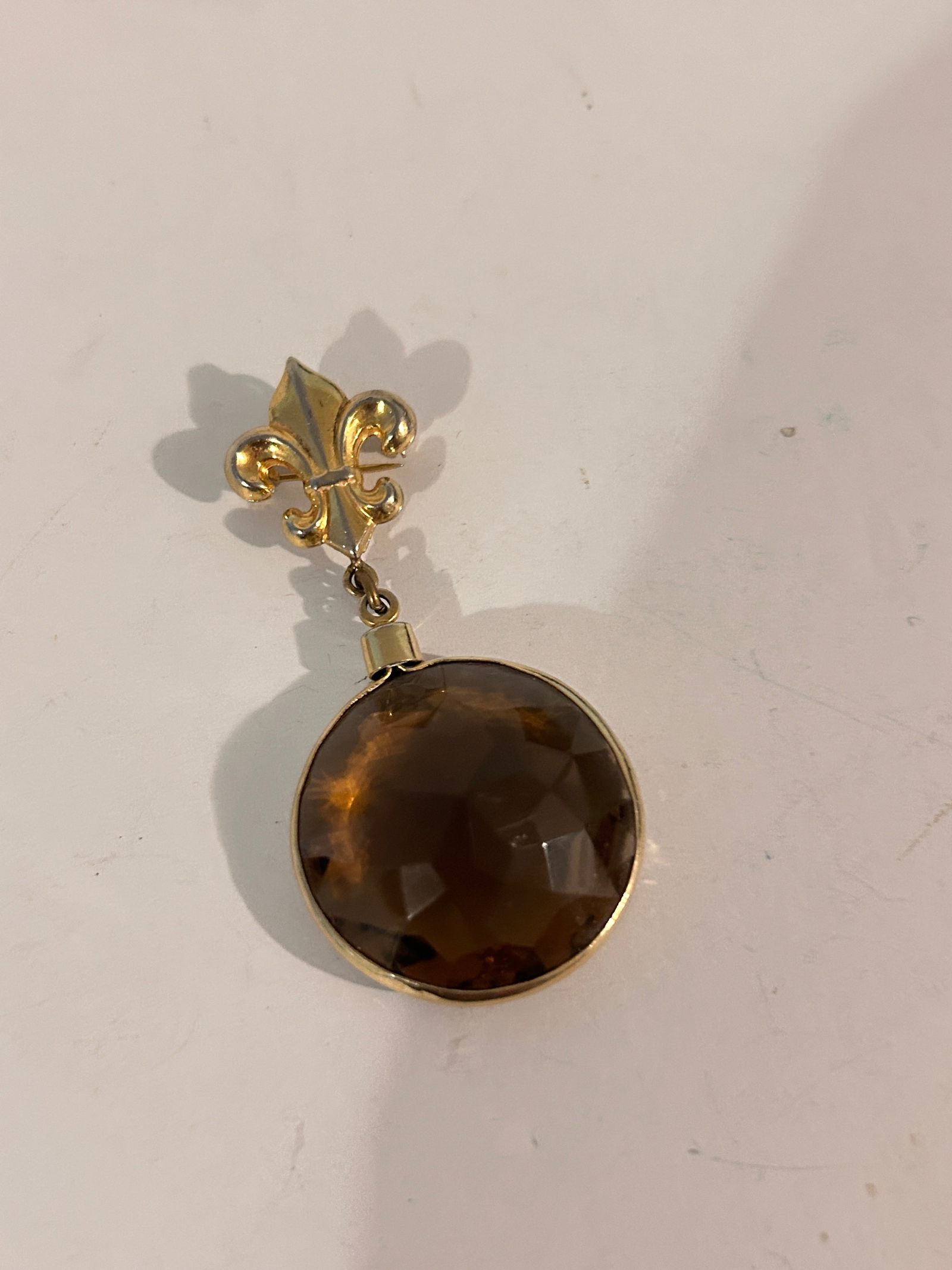 Vintage Smokey Quartz Pendant Brooch (1 of 4)