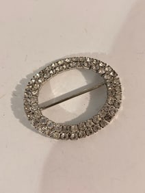 Vintage Rhinestone Belt Buckle