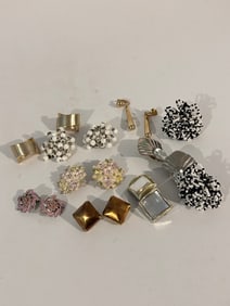 Vintage lot of 10 pair of Earrings