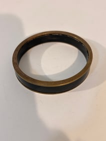 vintage brass and lucite bangle bracelet 7"