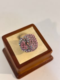 Vintage herat rhinestone Custom Ring 8