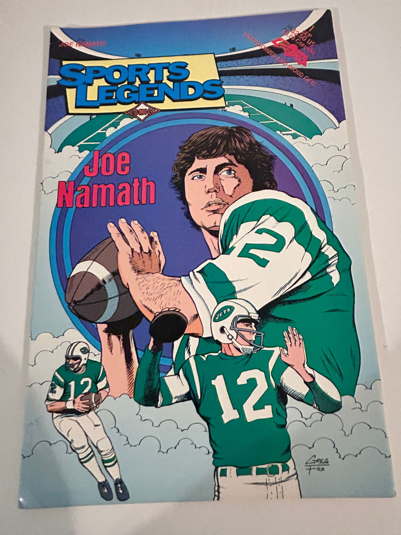 Vintage Comic Book Joe Namath # 1 Rare (1 of 3)