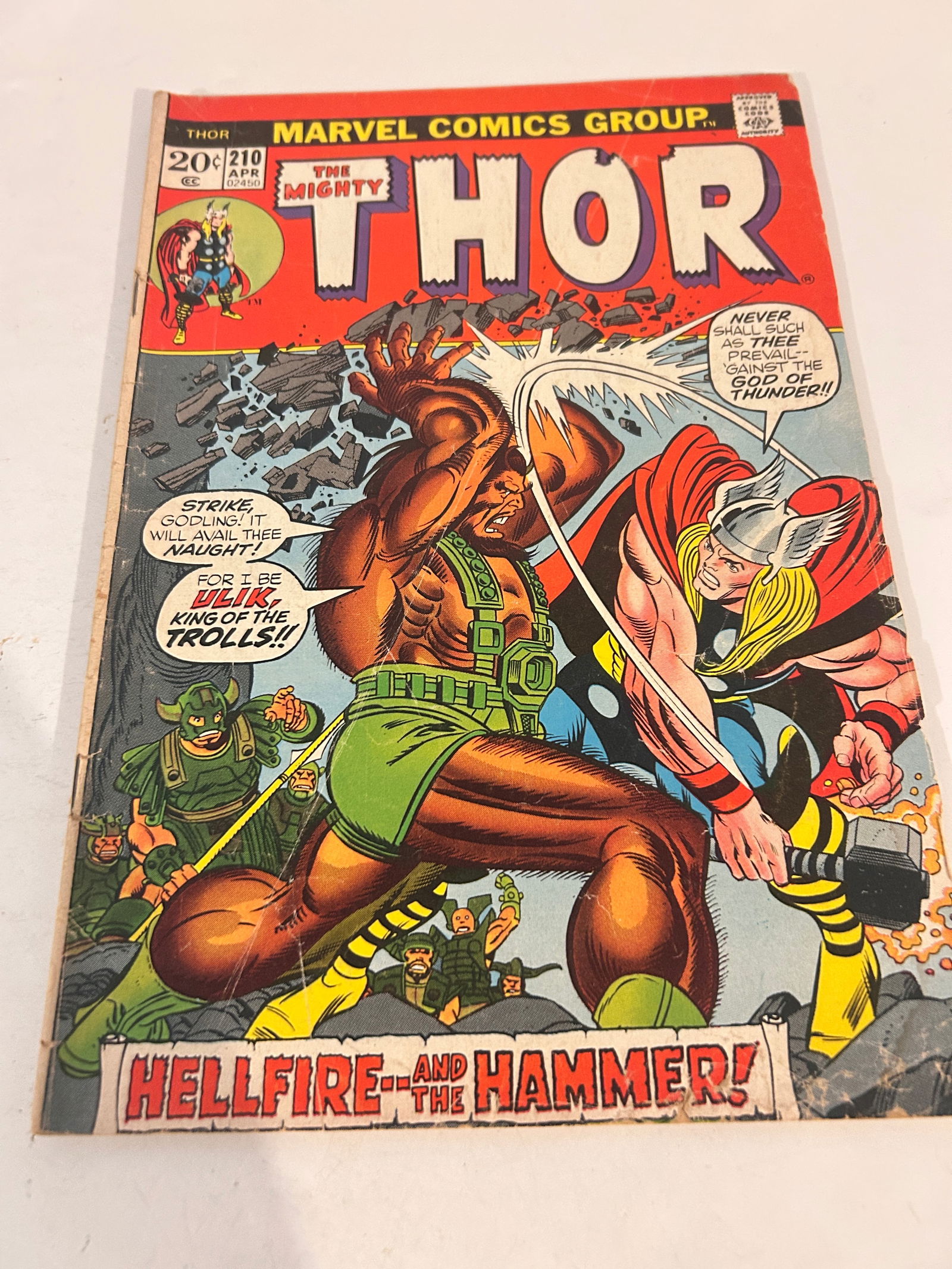 Vintage Comic Book The Mighty Thor # 210 (1 of 2)