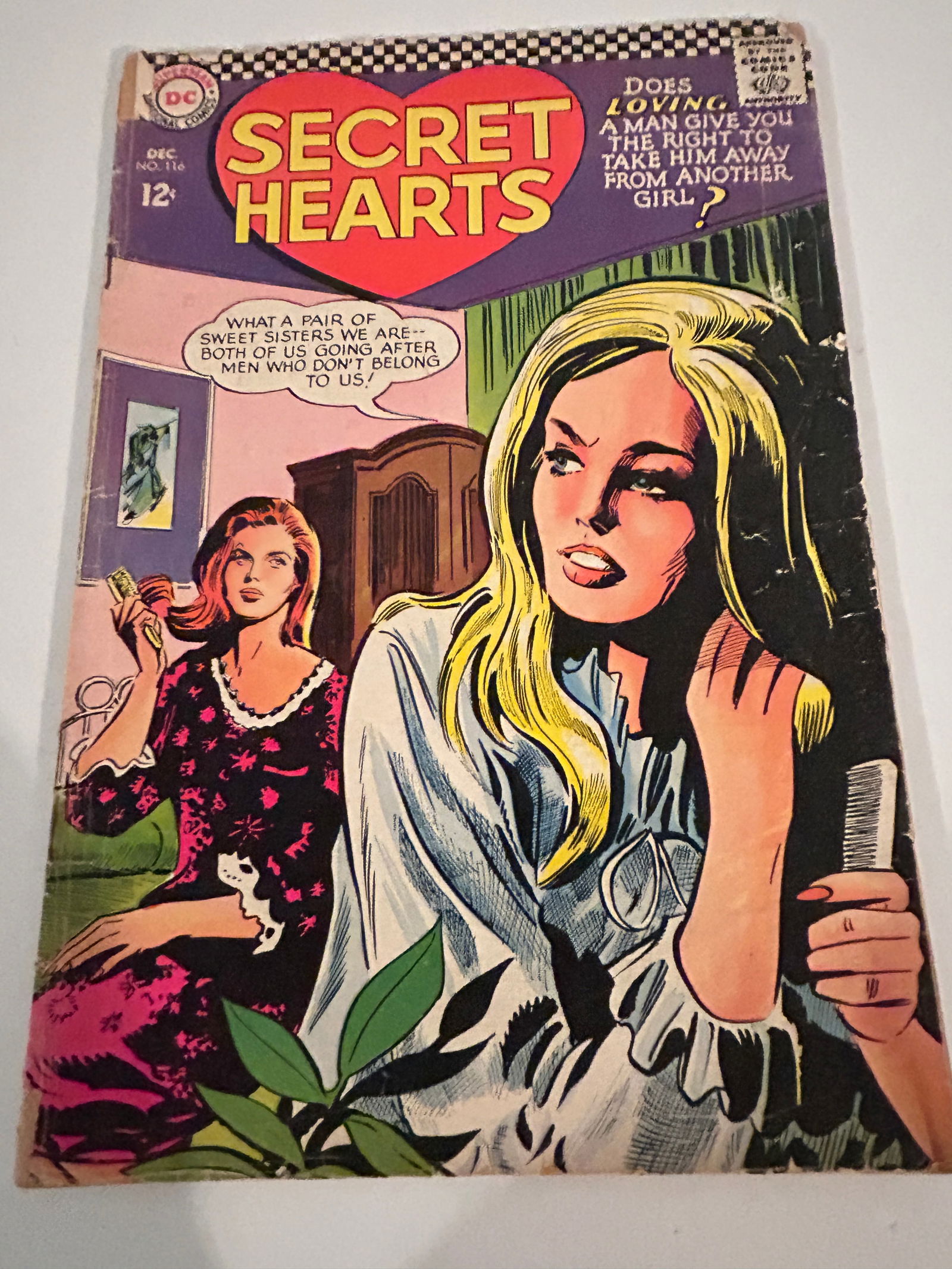 Vintage Comic Book Secret Hearts # 116 (1 of 3)