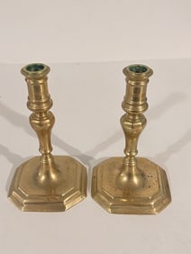 Vintage Colonial Williamsburg Brass Candlesticks Holders