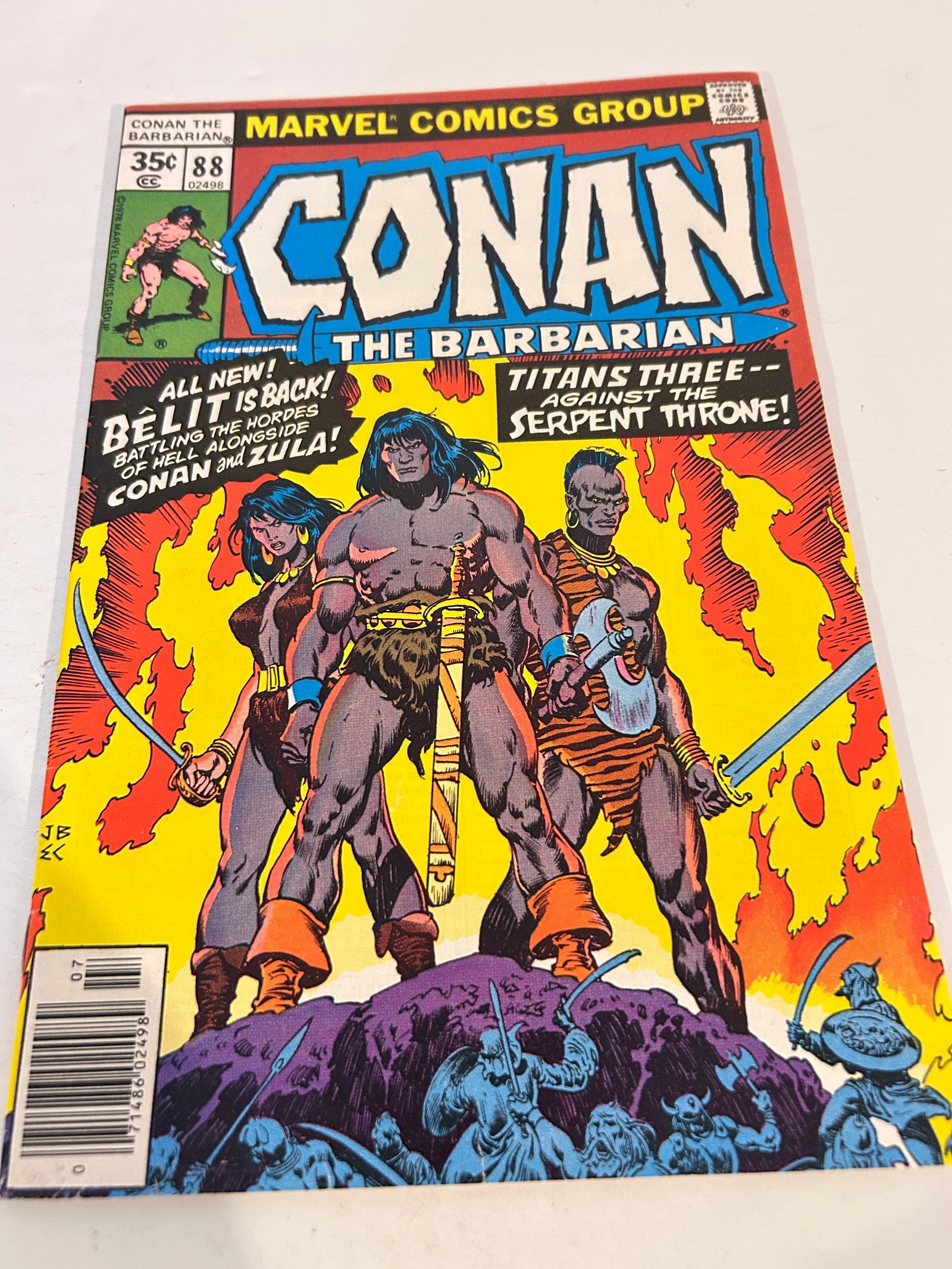 Vintage Comic Book Conan The Barbarian # 88: Vintage Comic Book Conan The Barbarian # 88 Please view all photos as they are part of the description and condition of this Item, Feel free to contact me with questions or picture requests! Used Item