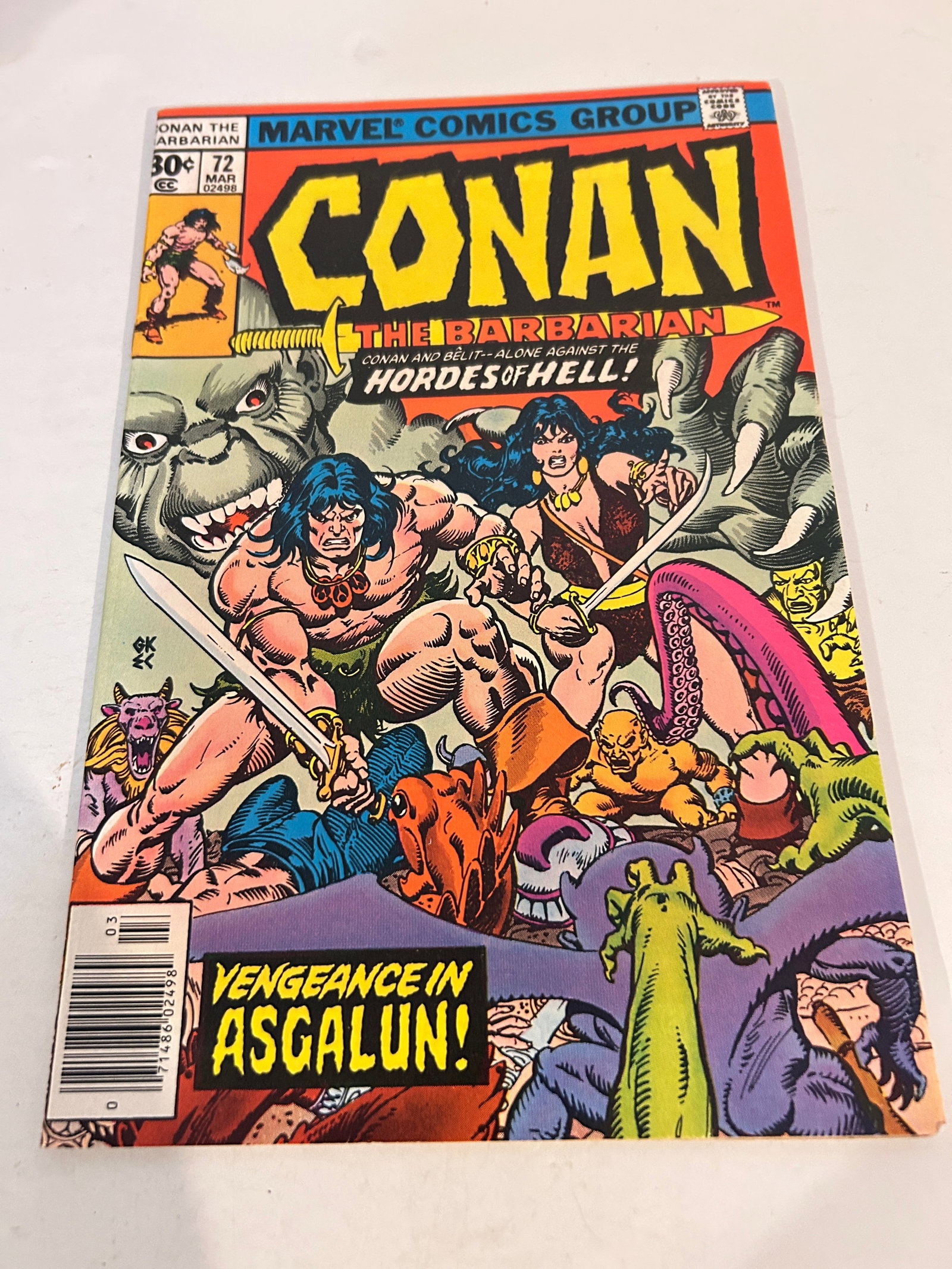 Vintage Comic Book Conan The Barbarian # 72: Vintage Comic Book Conan The Barbarian # 72 Please view all photos as they are part of the description and condition of this Item, Feel free to contact me with questions or picture requests! Used Item