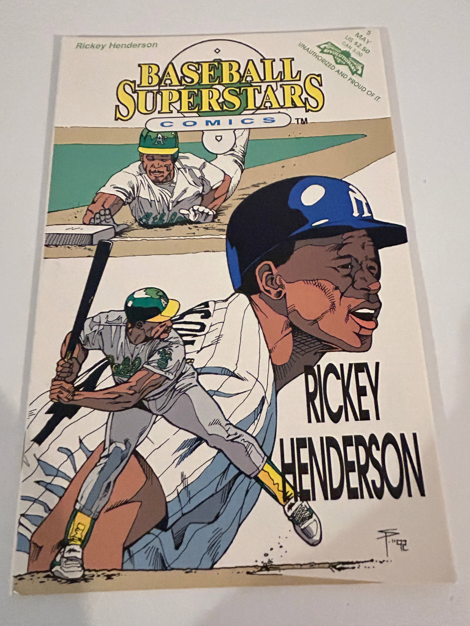 Vintage Comic Book Rickey Henderson # 5: Vintage Comic Book Rickey Henderson # 5 Please view all photos as they are part of the description and condition of this Item, Feel free to contact me with questions or picture requests! Used Item AS 