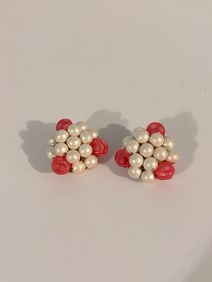 Vintage Hong Kong pink Earrings