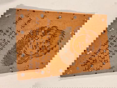 Vintage Leather Post Card