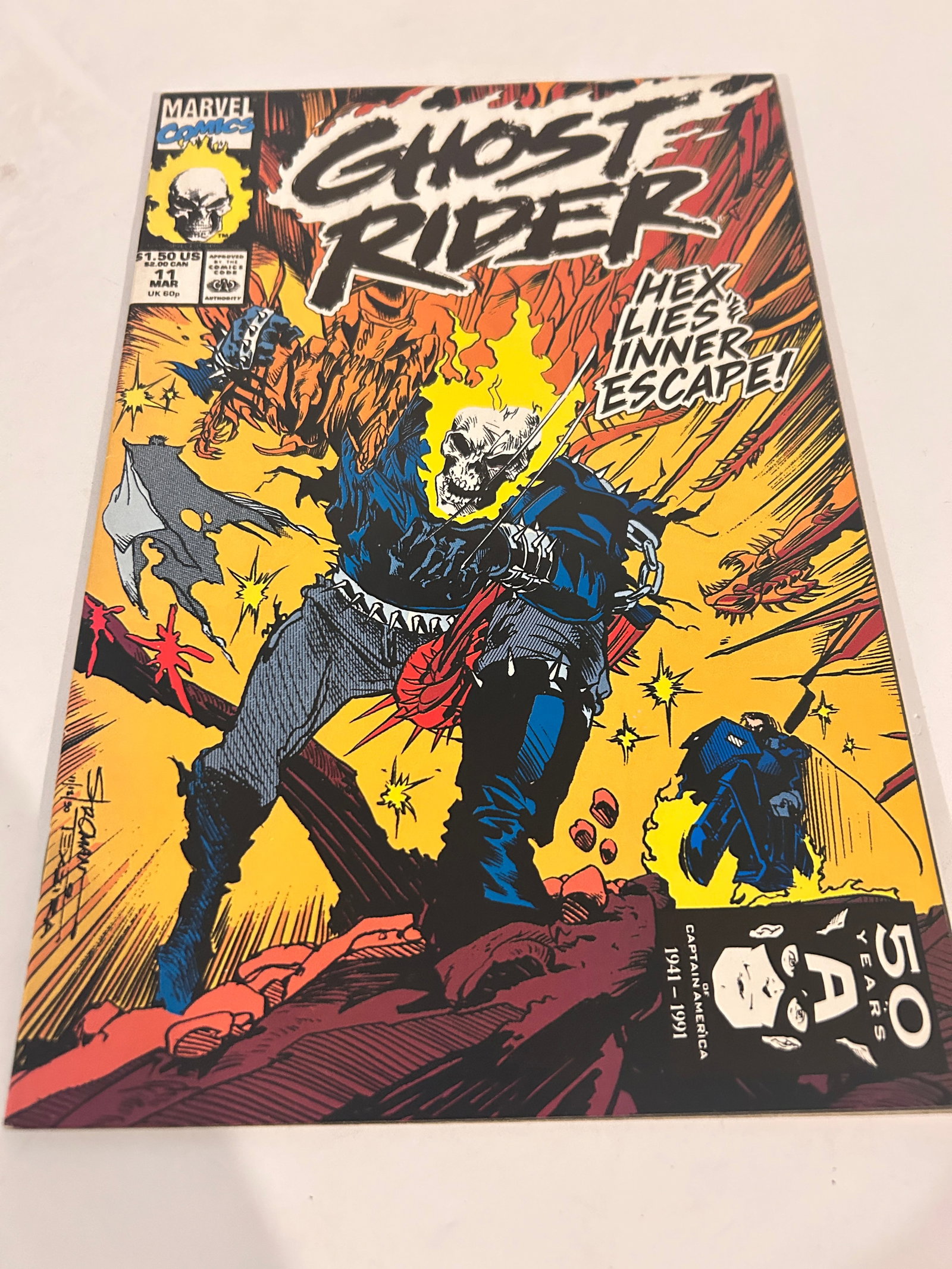 Vintage Comic Book Ghost Rider # 11: Vintage Comic Book Ghost Rider # 11 Please view all photos as they are part of the description and condition of this Item, Feel free to contact me with questions or picture requests! Used Item AS IS