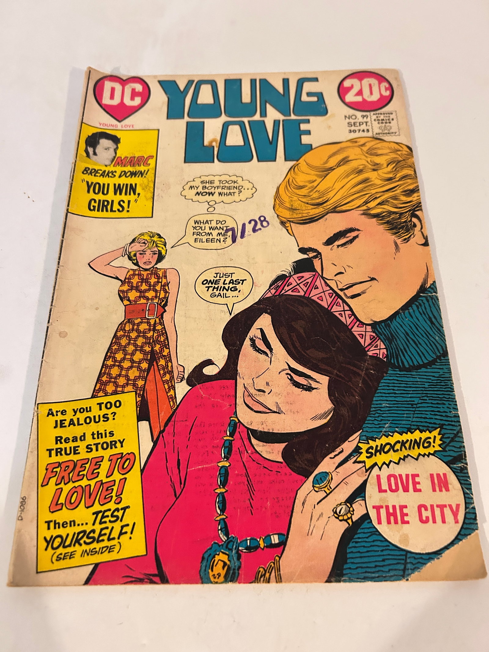 Vintage Comic Book Young Love # 99: Vintage Comic Book Young Love # 99 Please view all photos as they are part of the description and condition of this Item, Feel free to contact me with questions or picture requests! Used Item AS IS