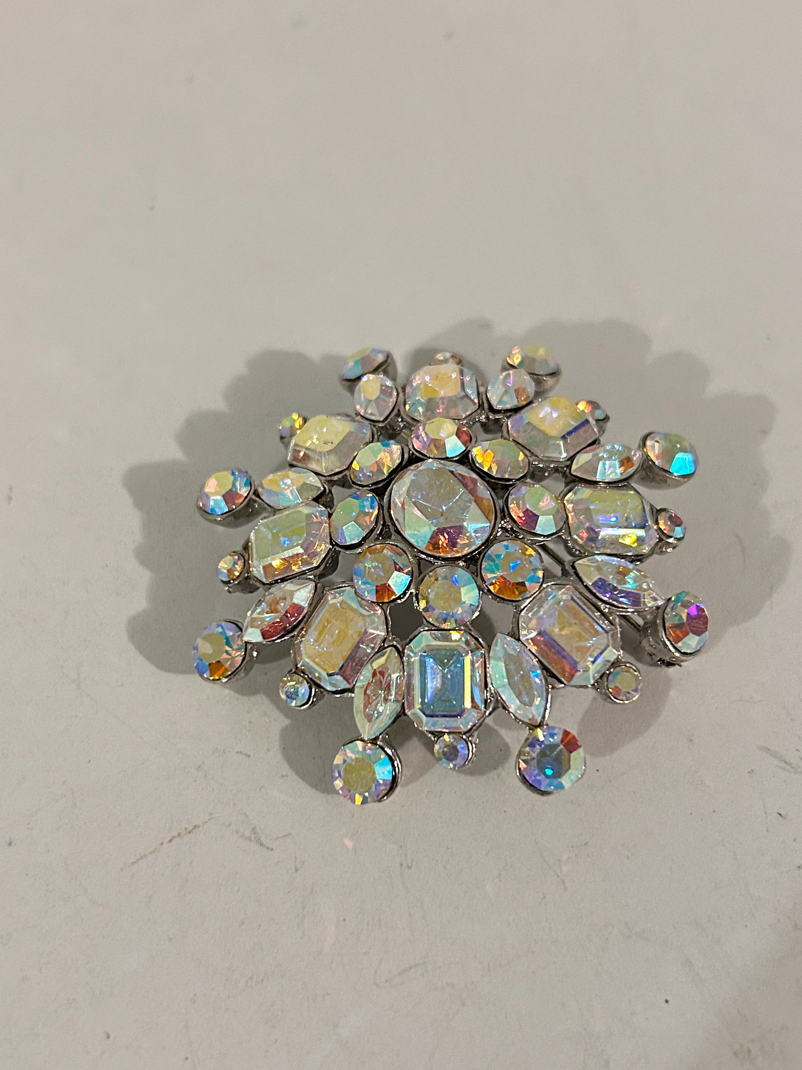 Vintage Pastel Rhinestone Brooch (1 of 4)