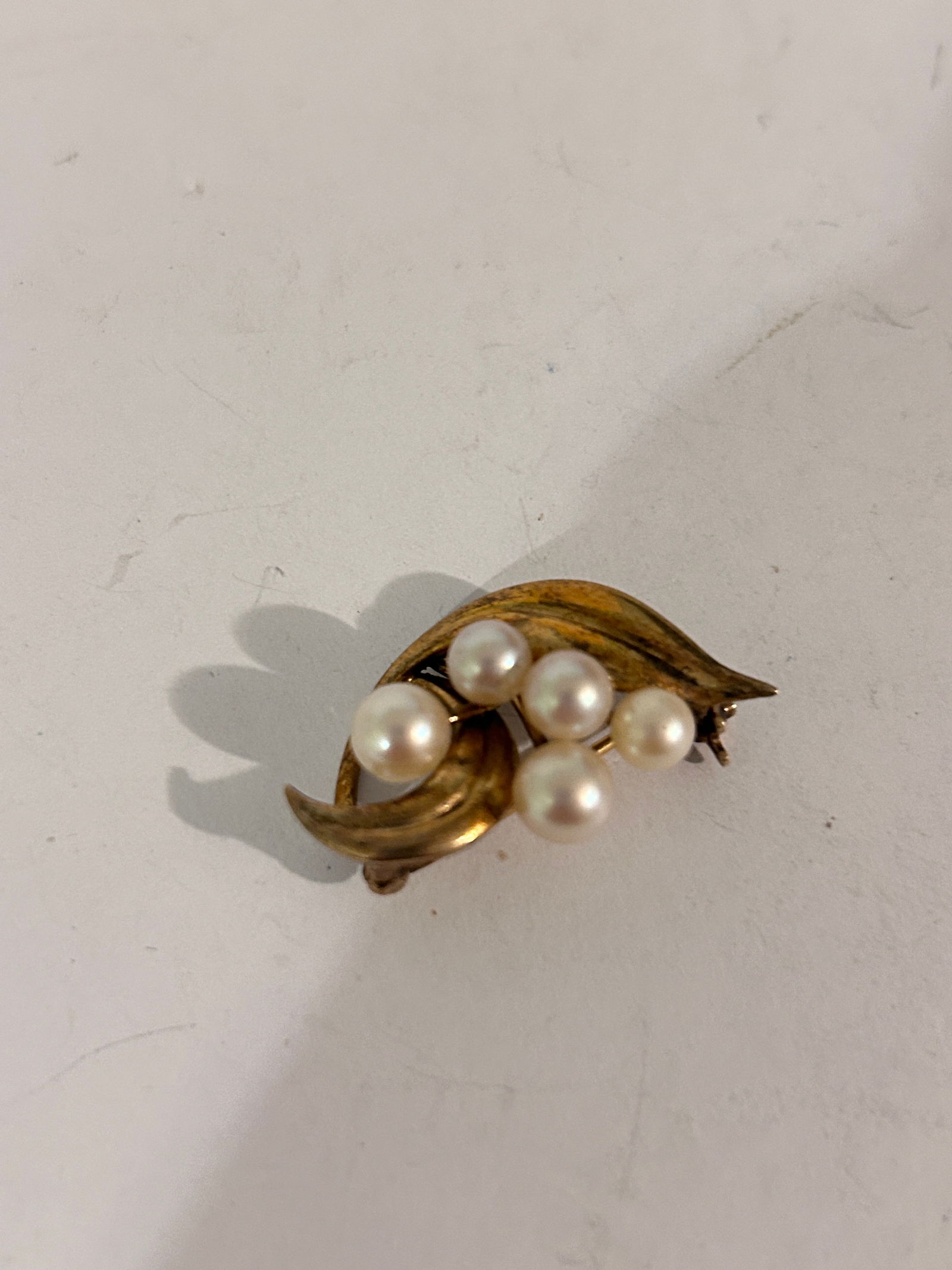 Vintage Sterling Silver faux pearl Brooch (1 of 5)