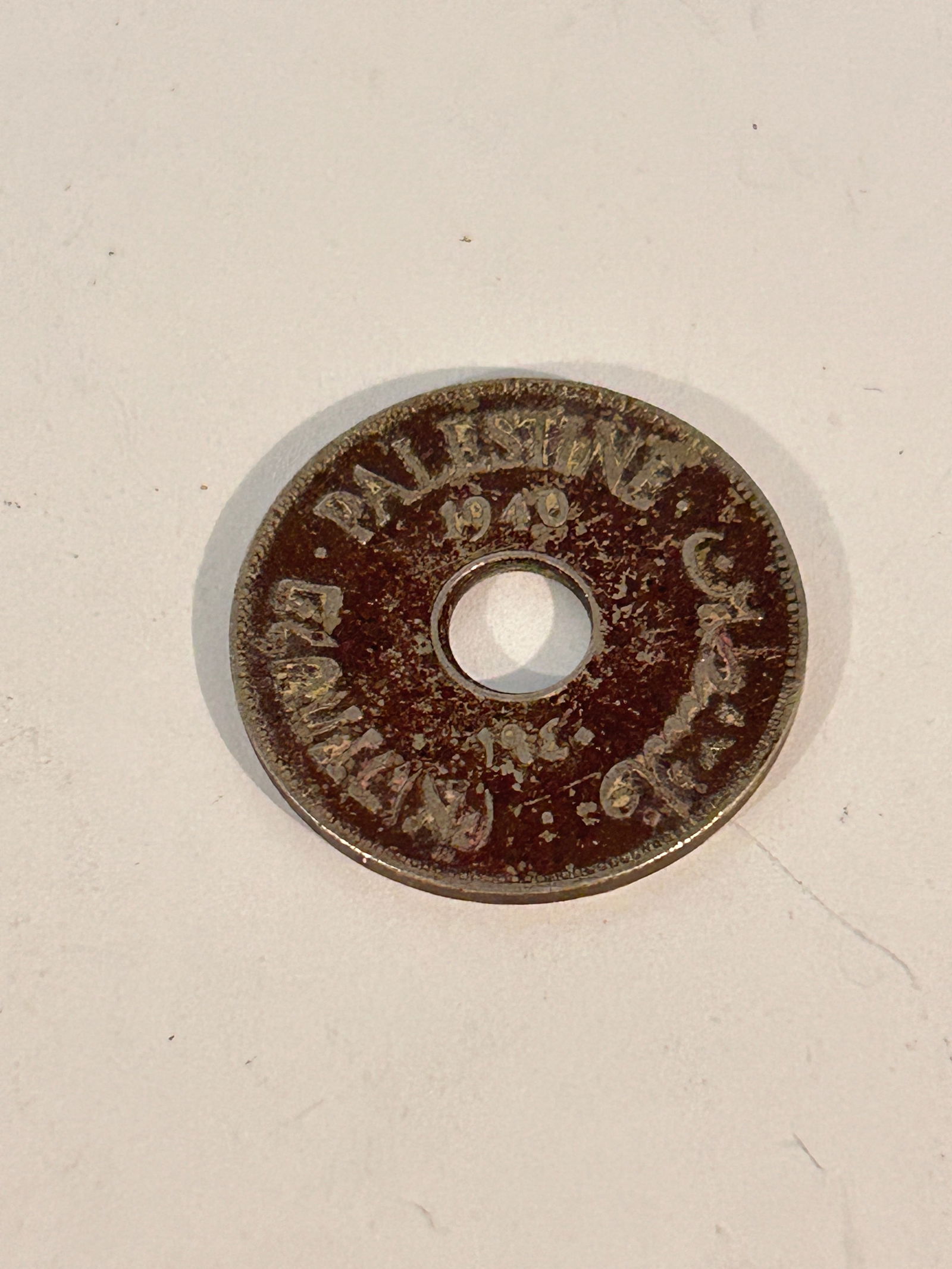 Israel Palestine British Mandate 10 Mils 1940 Coin (1 of 3)