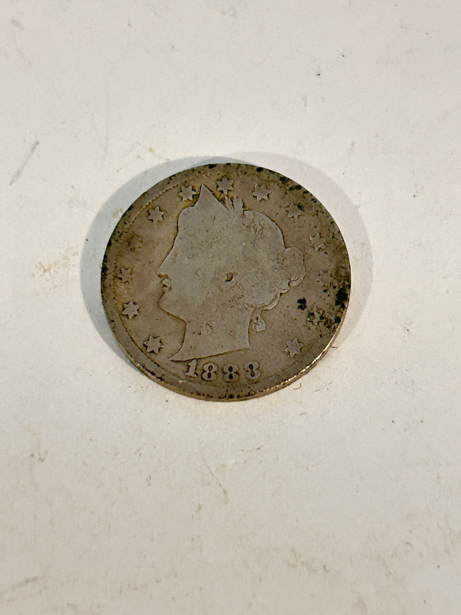 1888 US Liberty Head V Nickel 5 Cent Coin (1 of 4)