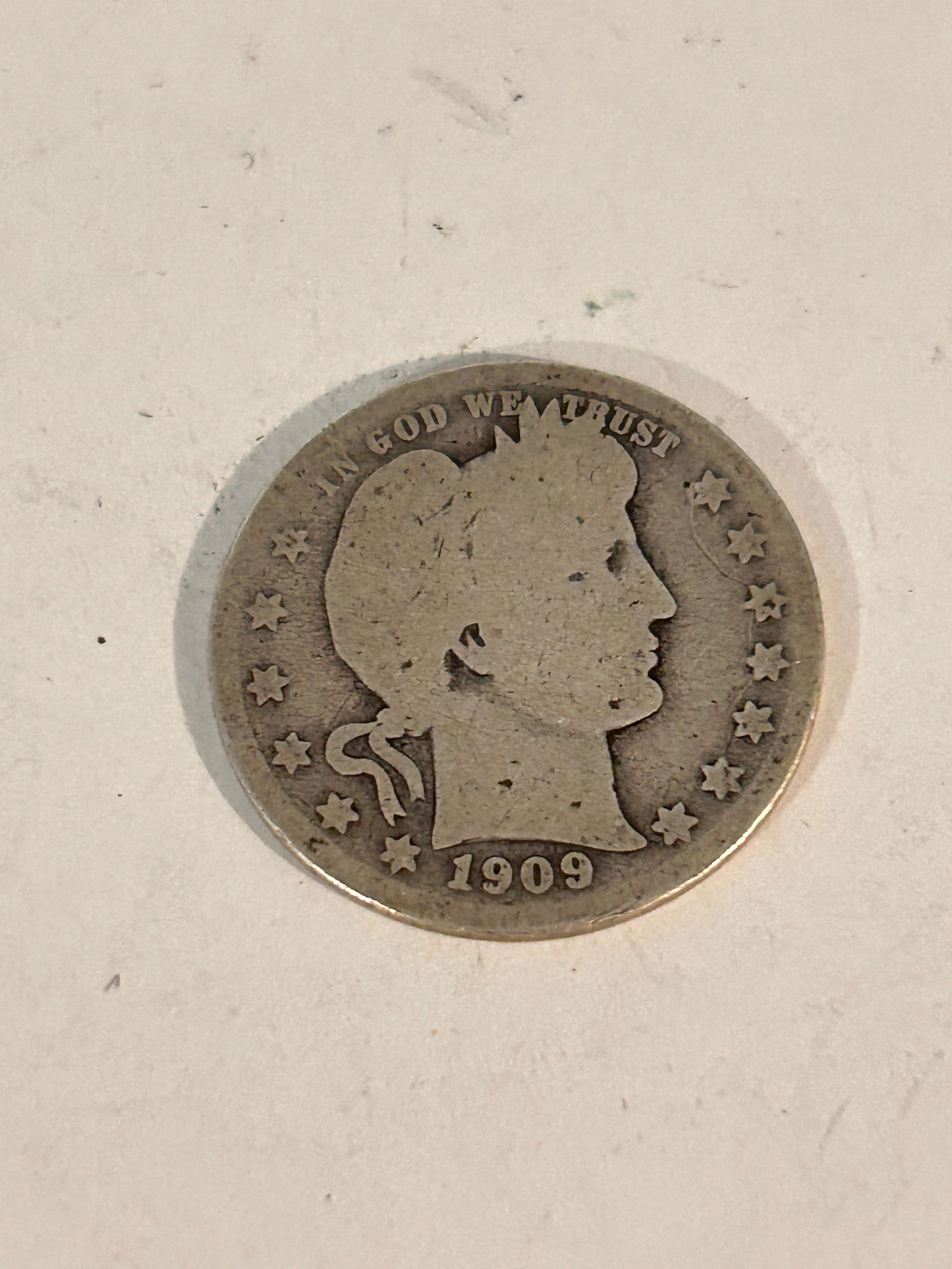 1909-D Barber Silver Quarter Dollar (1 of 3)