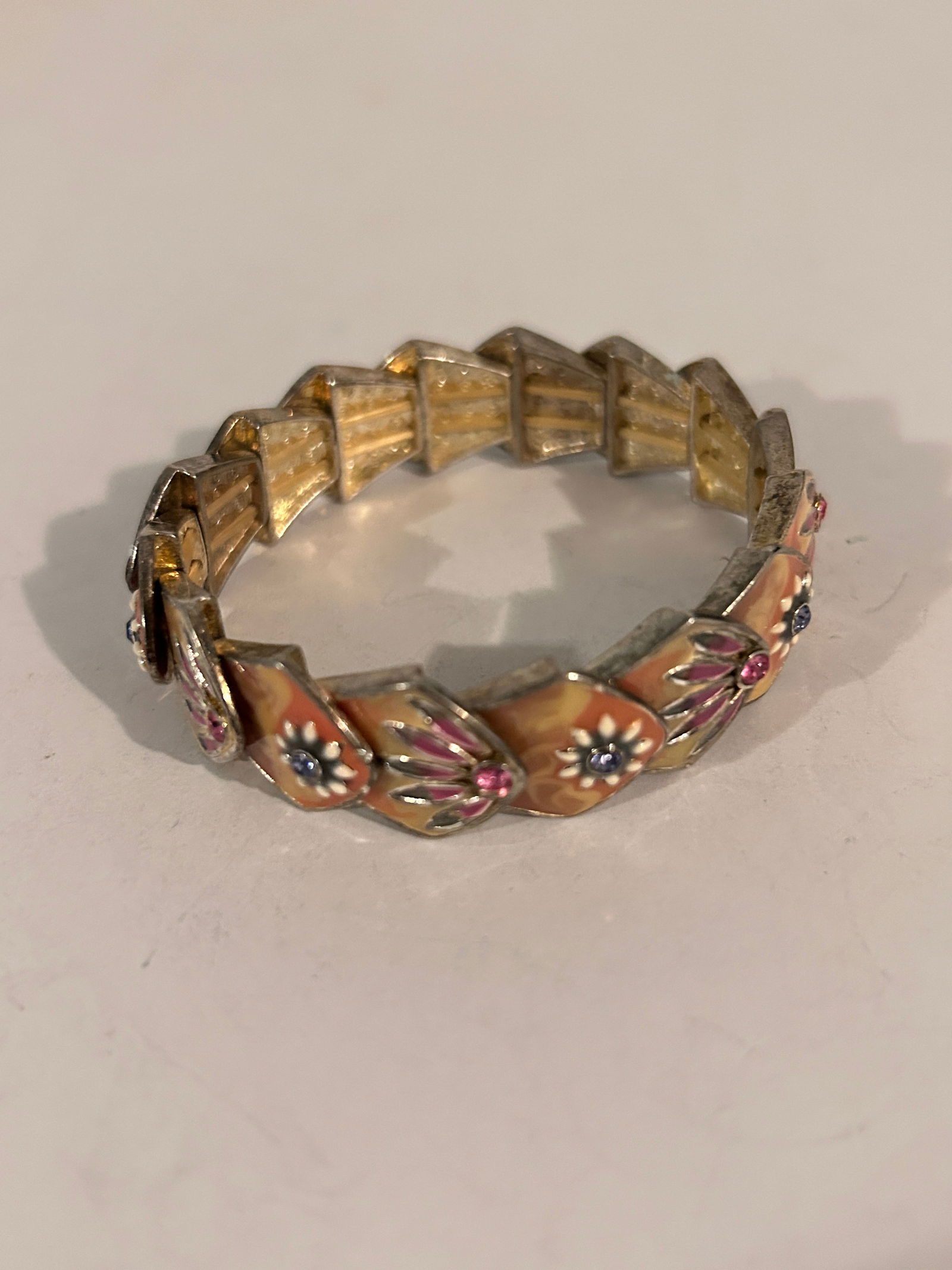 Vintage Enamel Stretch Bracelet (1 of 4)