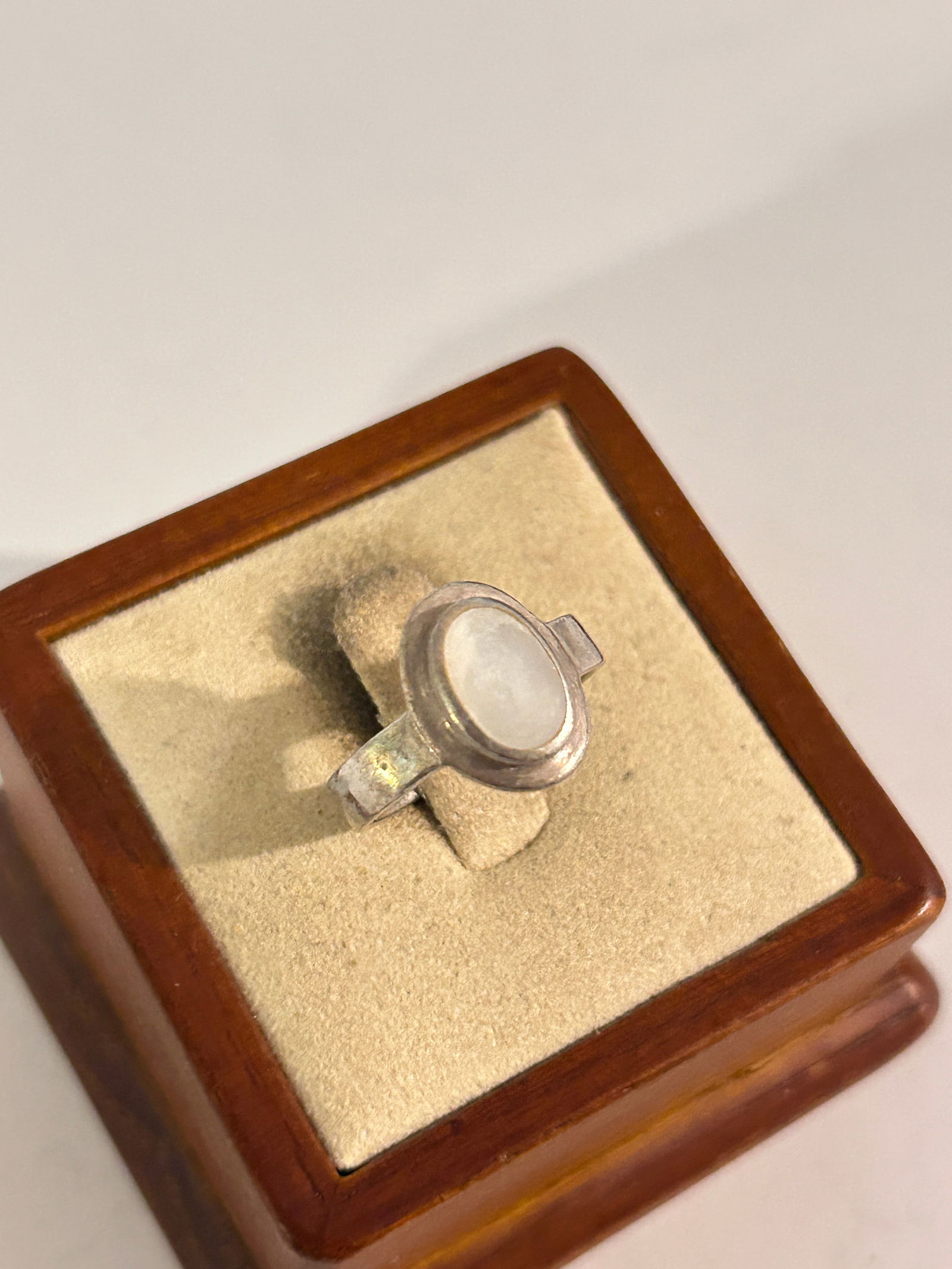 Vintage Sterling Silver mother of pearl Ring sz 7 (1 of 5)