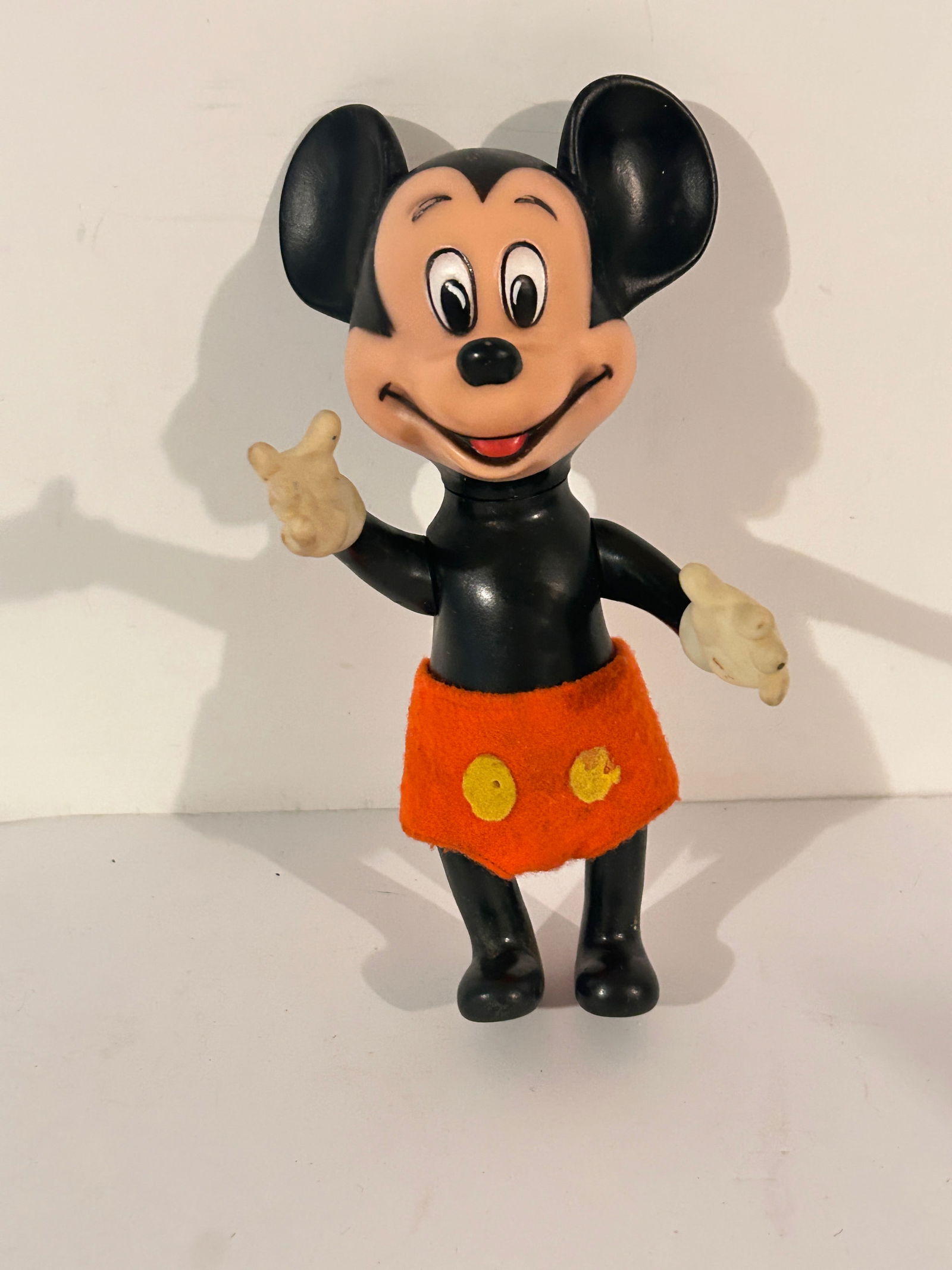 Vintage Walt Disney Productions Japan Rubber Mickey Mouse Toy Doll (1 of 5)