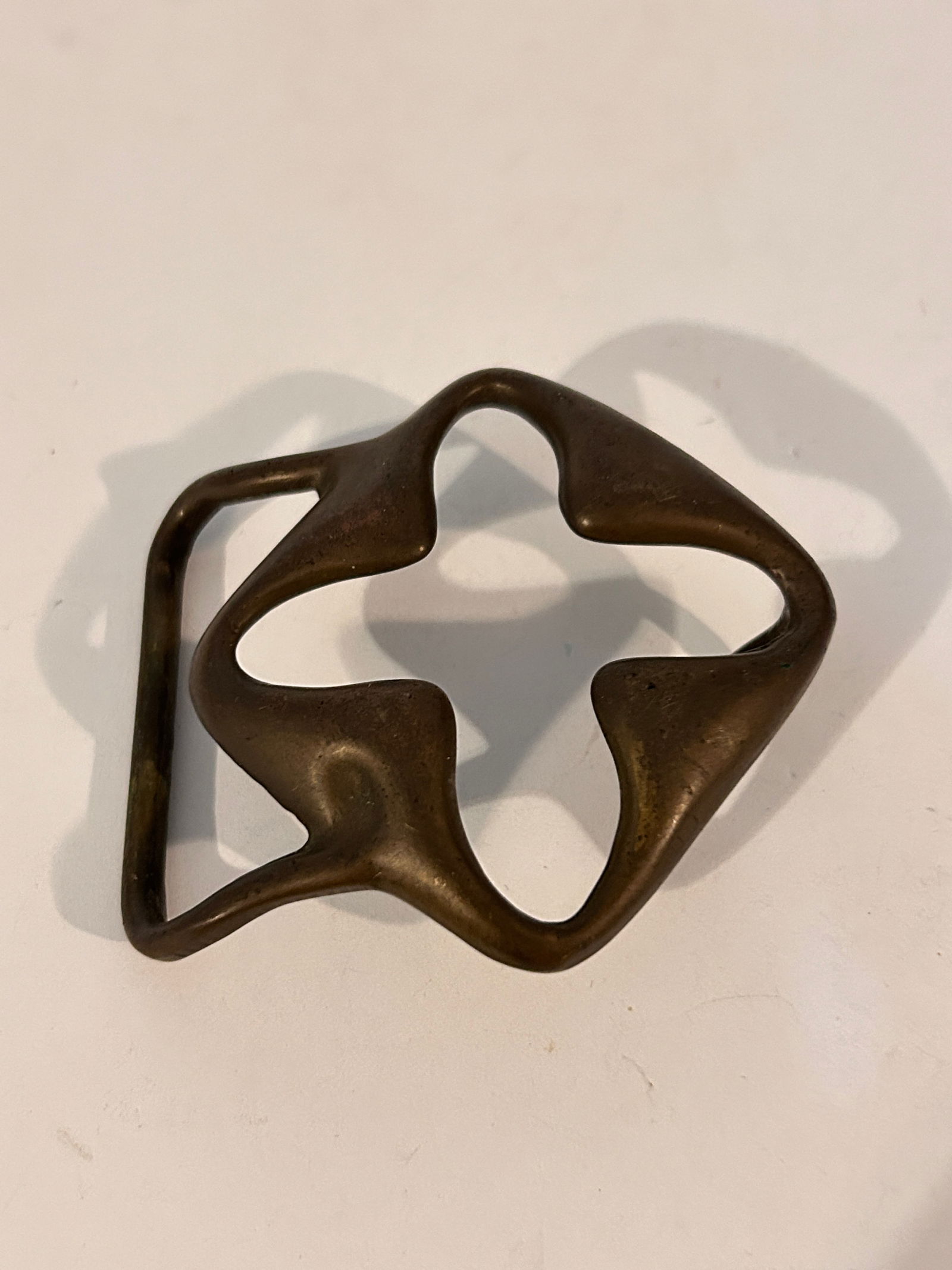 Vintage 1970's Duncan D Laurie Brass Belt Buckle - Cross - Hippie Style (1 of 4)