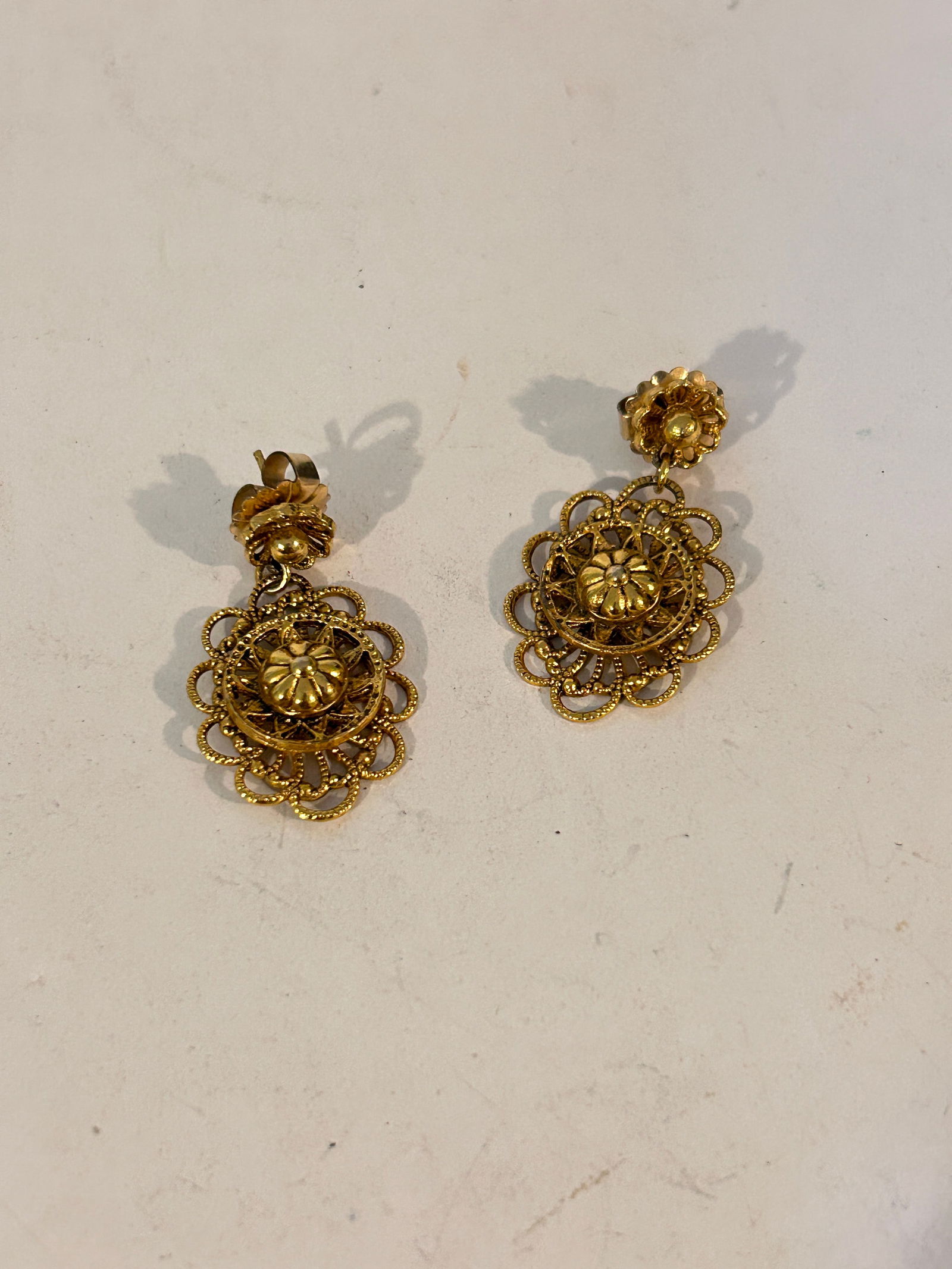 Vintage 14K Goldfilled filigree Earrings (1 of 5)