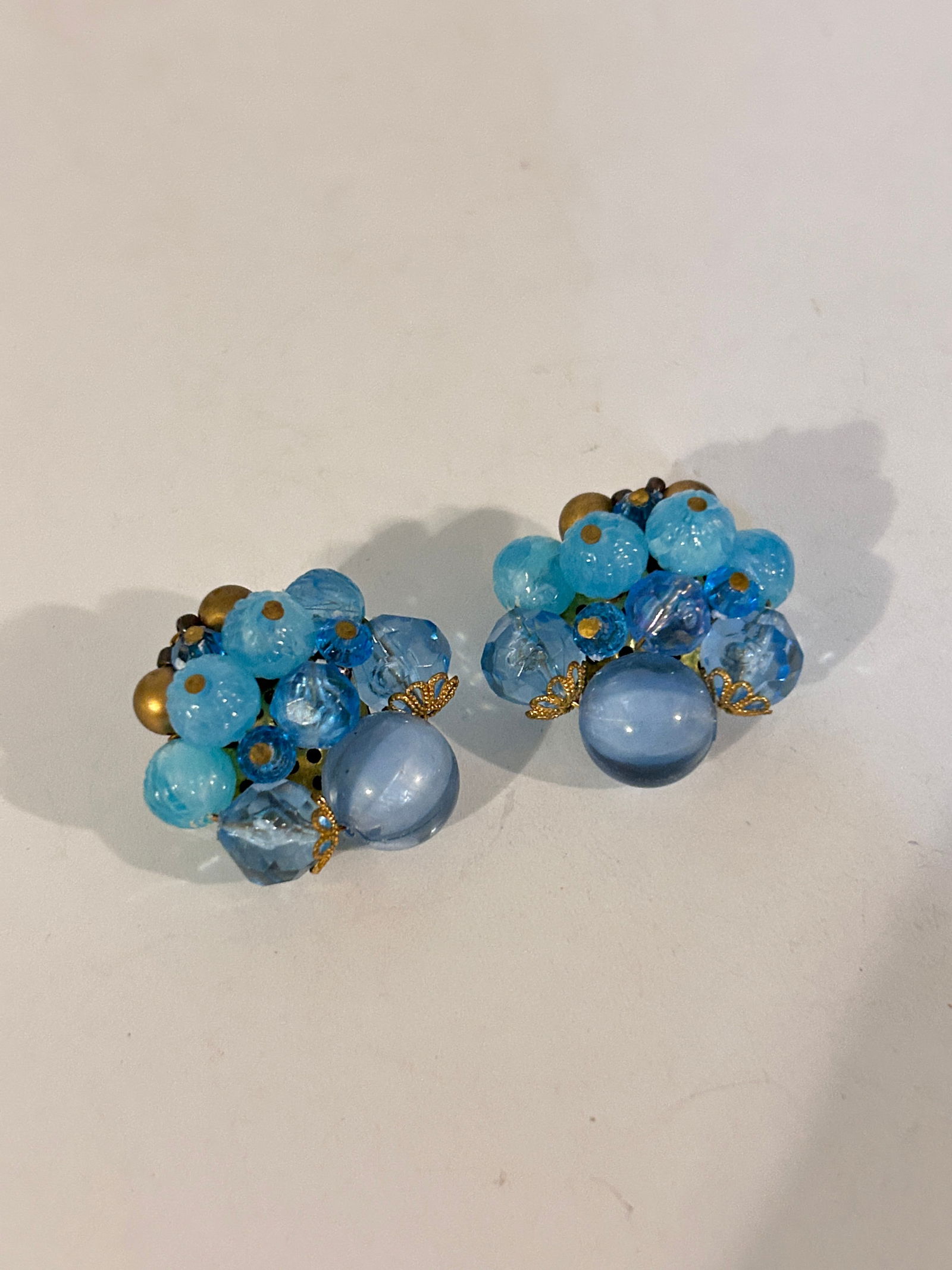 Vintage blue Germany Earrings (1 of 4)